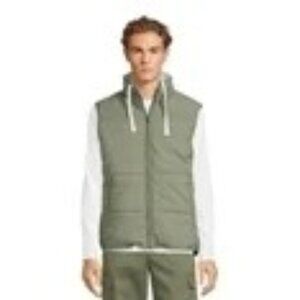 George Men's and Big Men's Hooded Vest Puffer Size 2Xl Green
